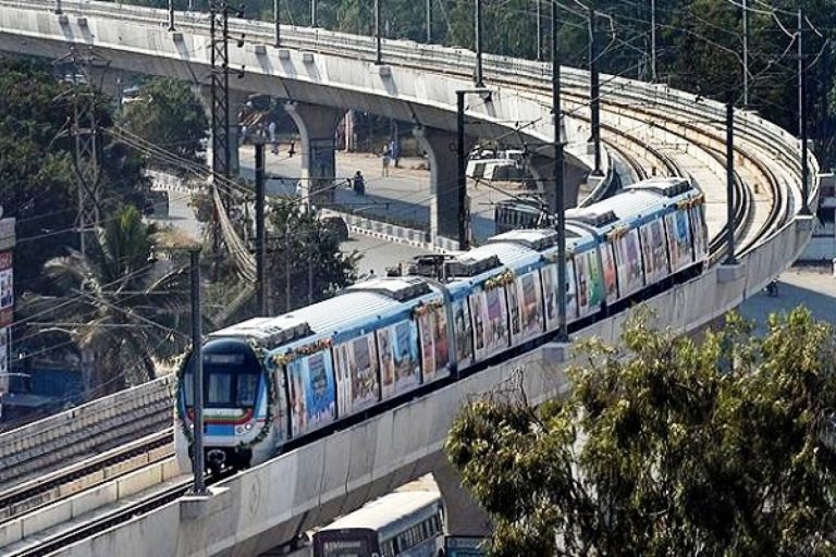 Hyderabad Metro: Construction Of Pillars For The Entire Network Completed