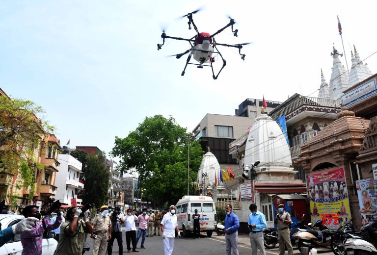 Drone Service For Sanitizing Varanasi Smart City To Fight Infection