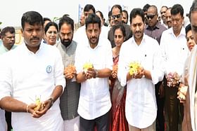 Andhra Pradesh: Chief Minister Y S Jagan Mohan Reddy Lays Foundation Stone Of Greenfield Mulapeta Port