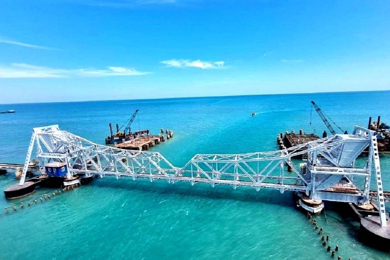 Completion Of India’s First Vertical-Lift Railway Sea Bridge At Rameswaram Faces Further Delays, Unlikely To Meet November Deadline